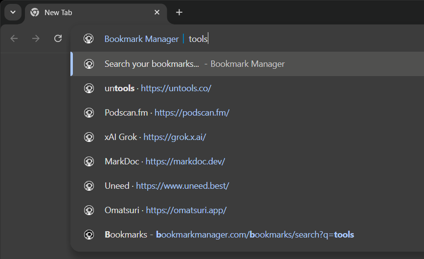 Address bar search in Google Chrome